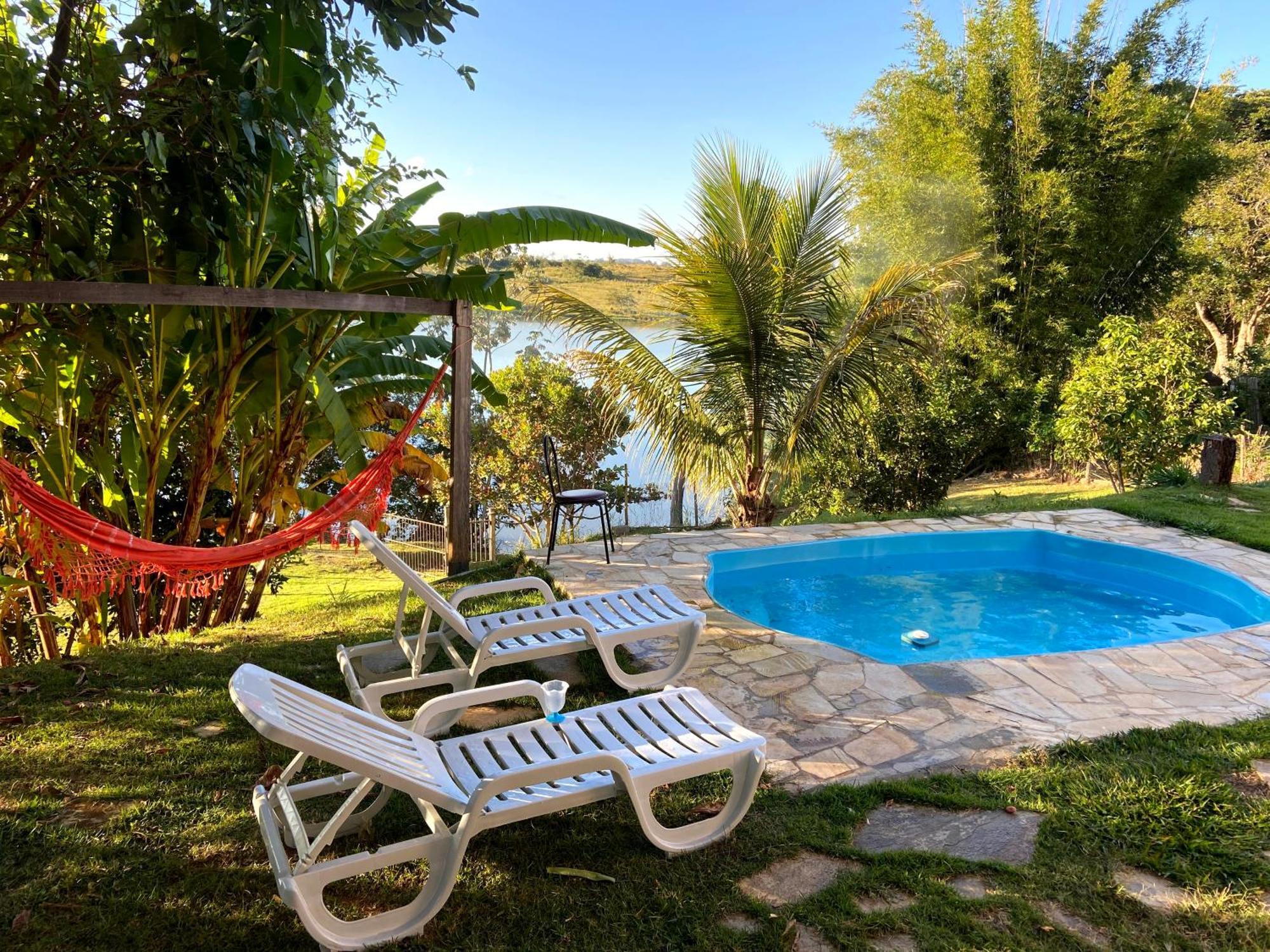 Casa Com Piscina Fundo Pra Represa E Ar Condicionado Casinhabrancadevaranda Ijaci Exterior photo
