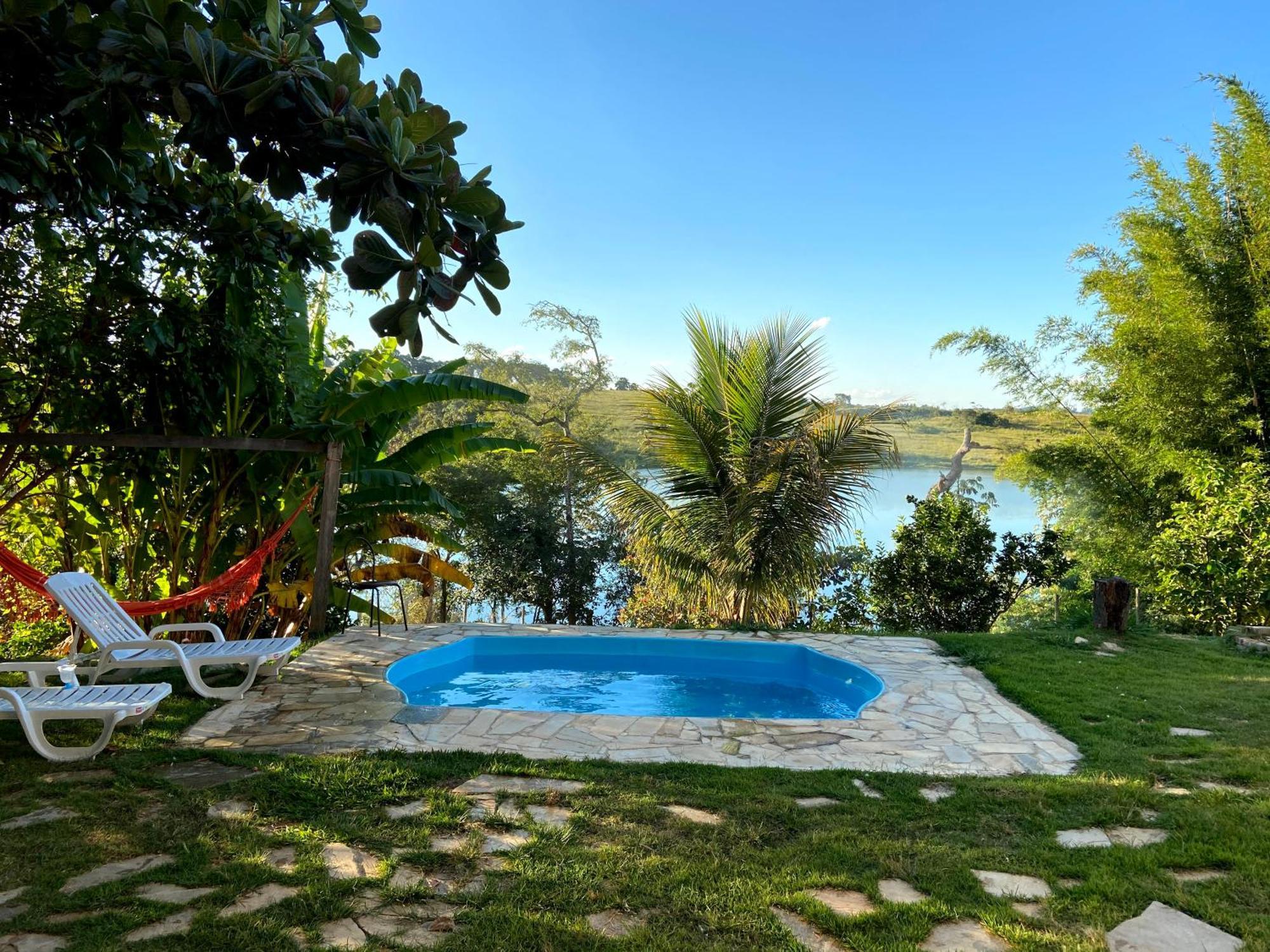 Casa Com Piscina Fundo Pra Represa E Ar Condicionado Casinhabrancadevaranda Ijaci Exterior photo